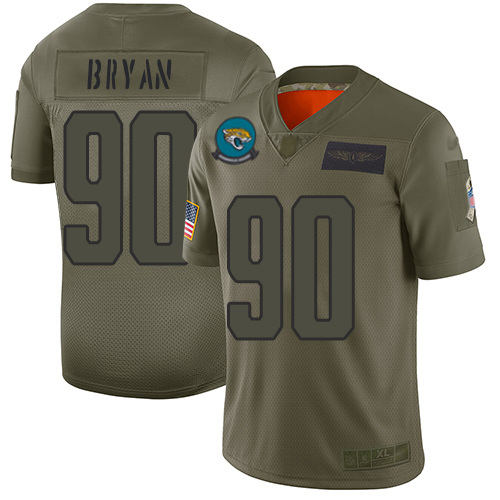 Jacksonville Jaguars #90 Taven Bryan Camo Youth Stitched NFL Limited 2019 Salute to Service Jersey